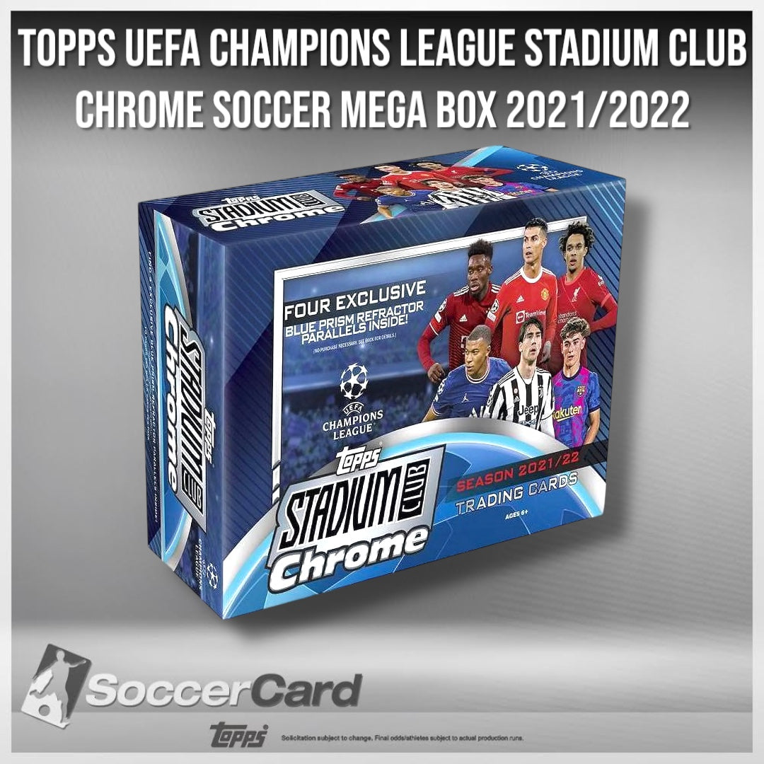 Topps UEFA Champions League Stadium Club Chrome Soccer Mega Box 2021/2022