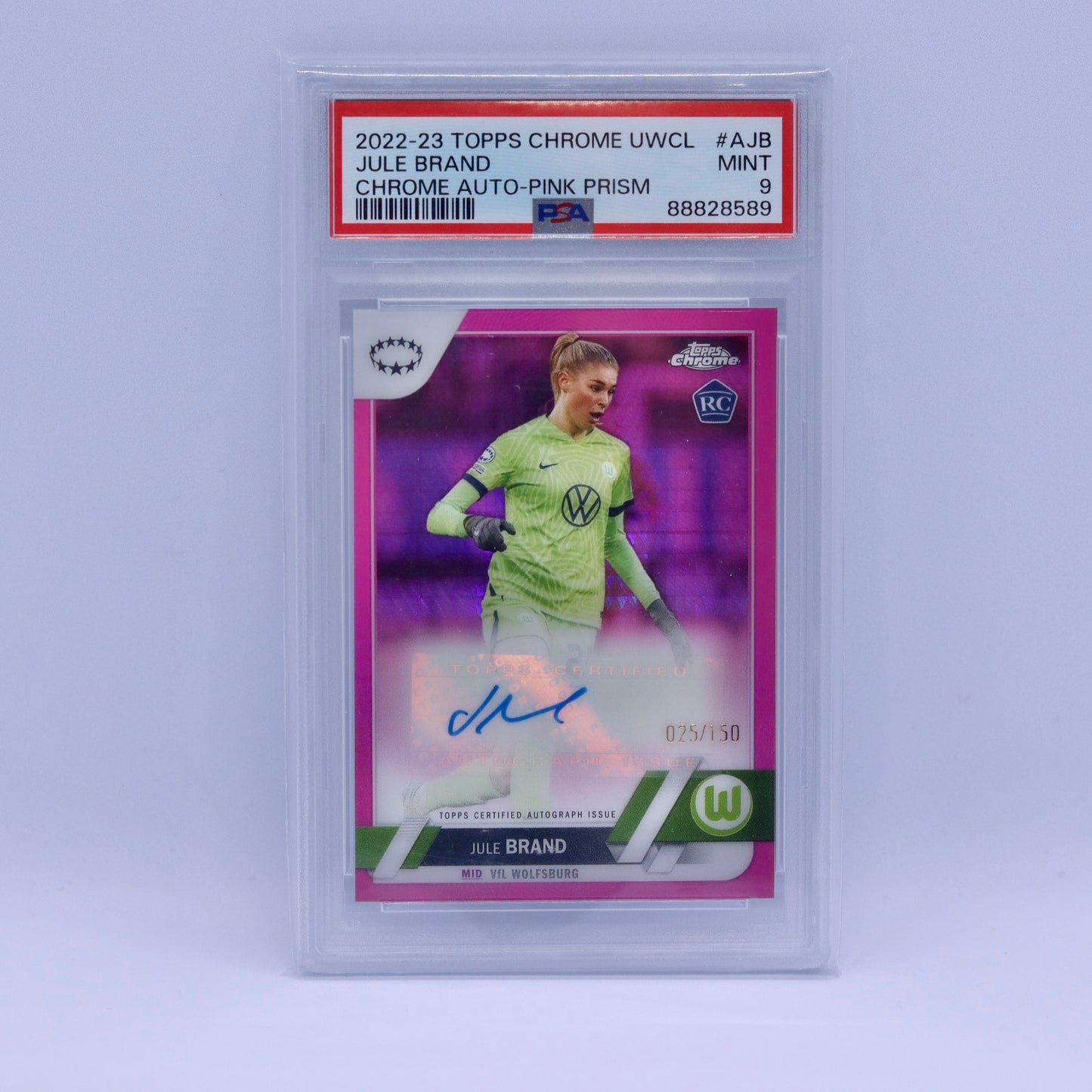 جول براند (25/150) توبس كروم UWCL وردي بريزم أوتو - PSA 9