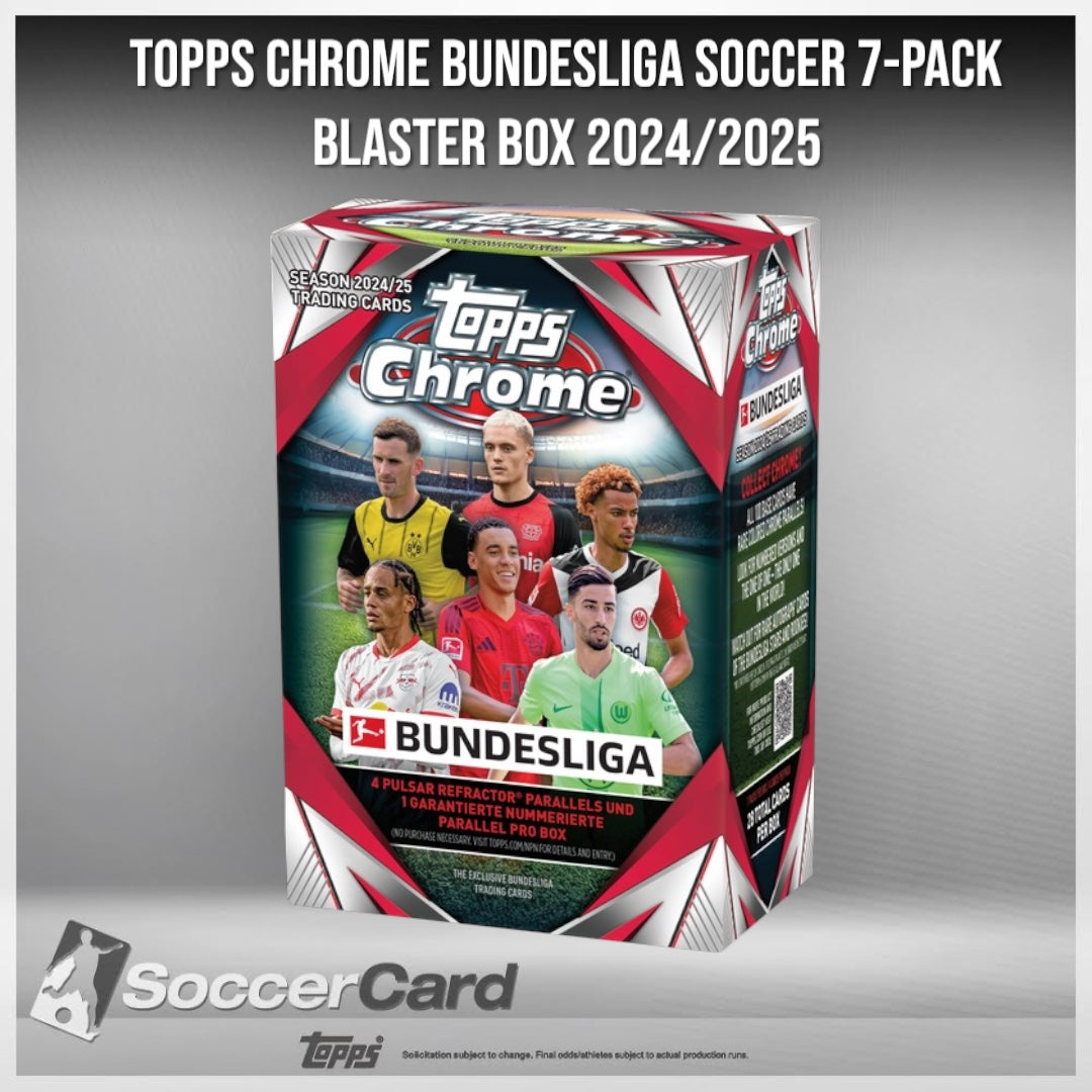 Topps Chrome Bundesliga Soccer 7-Pack Blaster Box 2024/2025