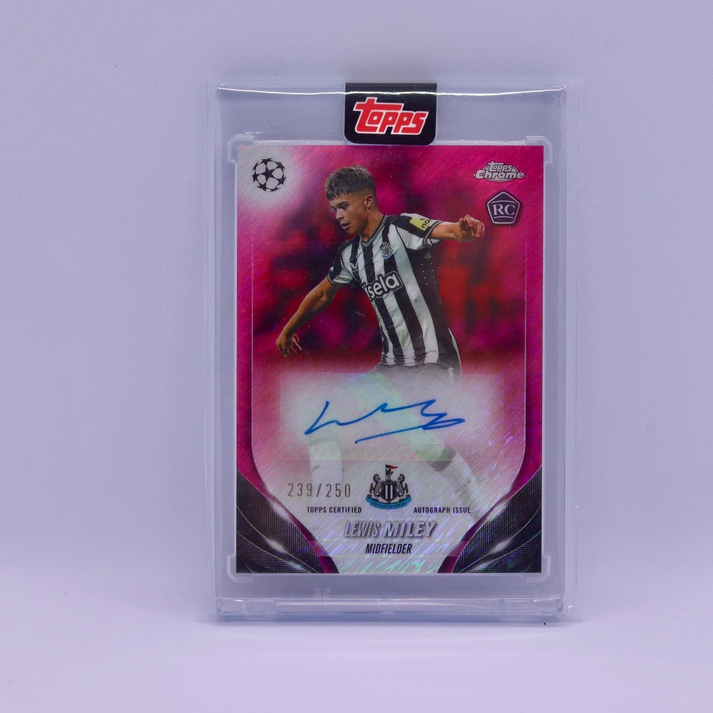 Lewis Miley (239/250) Topps Chrome UEFA Champions League 2023/2024 Rookie Auto