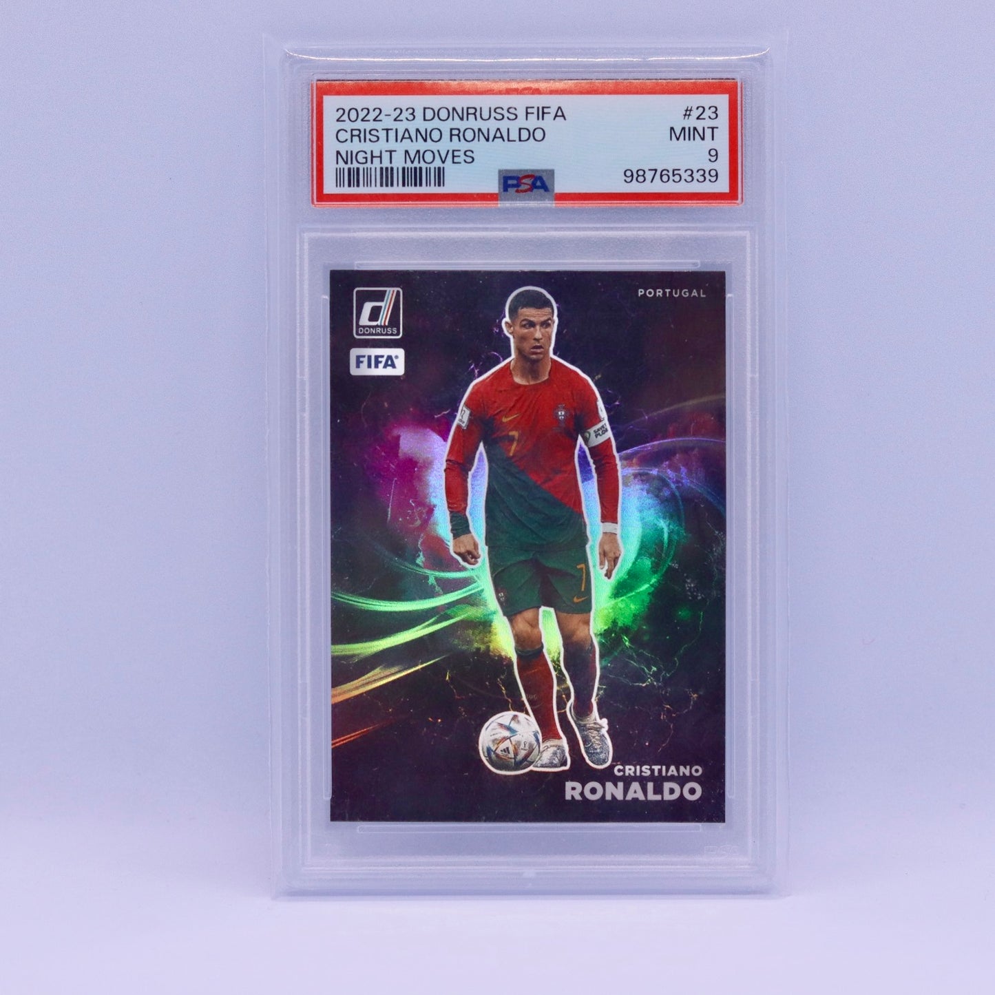 Cristiano Ronaldo Donruss FIFA Night Moves Case Hit - PSA 9