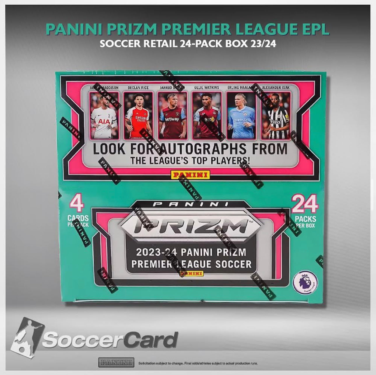 علبة Panini Prizm Premier League EPL Soccer Retail 24 عبوة 23/24
