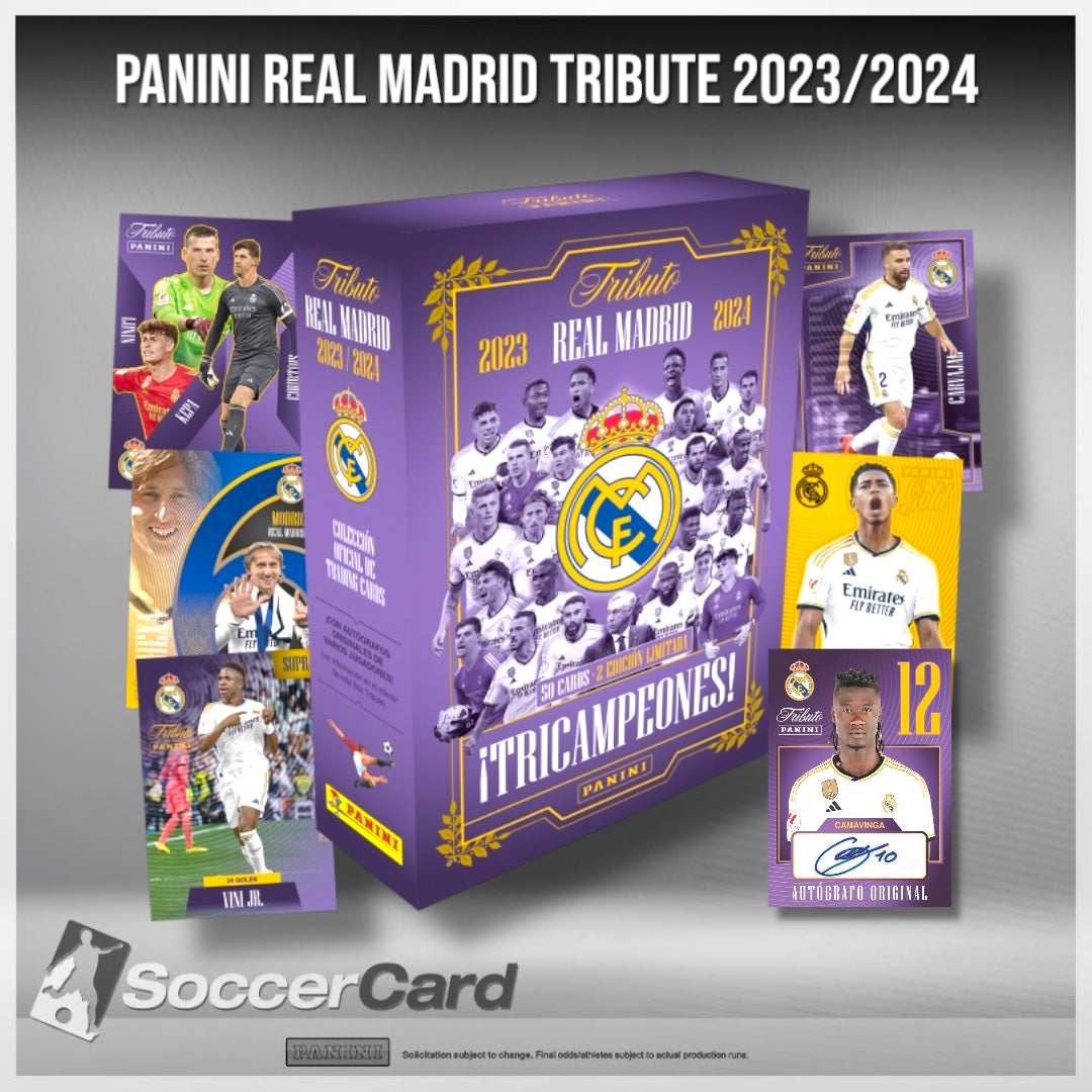 بانيني تحية ريال مدريد 2023/24 صندوق "Tricampeones".