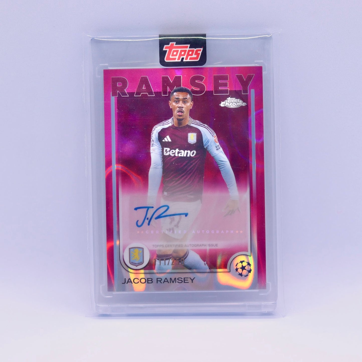 Jacob Ramsey (111/250) Topps Chrome UEFA Champions League 2024/2025 Auto