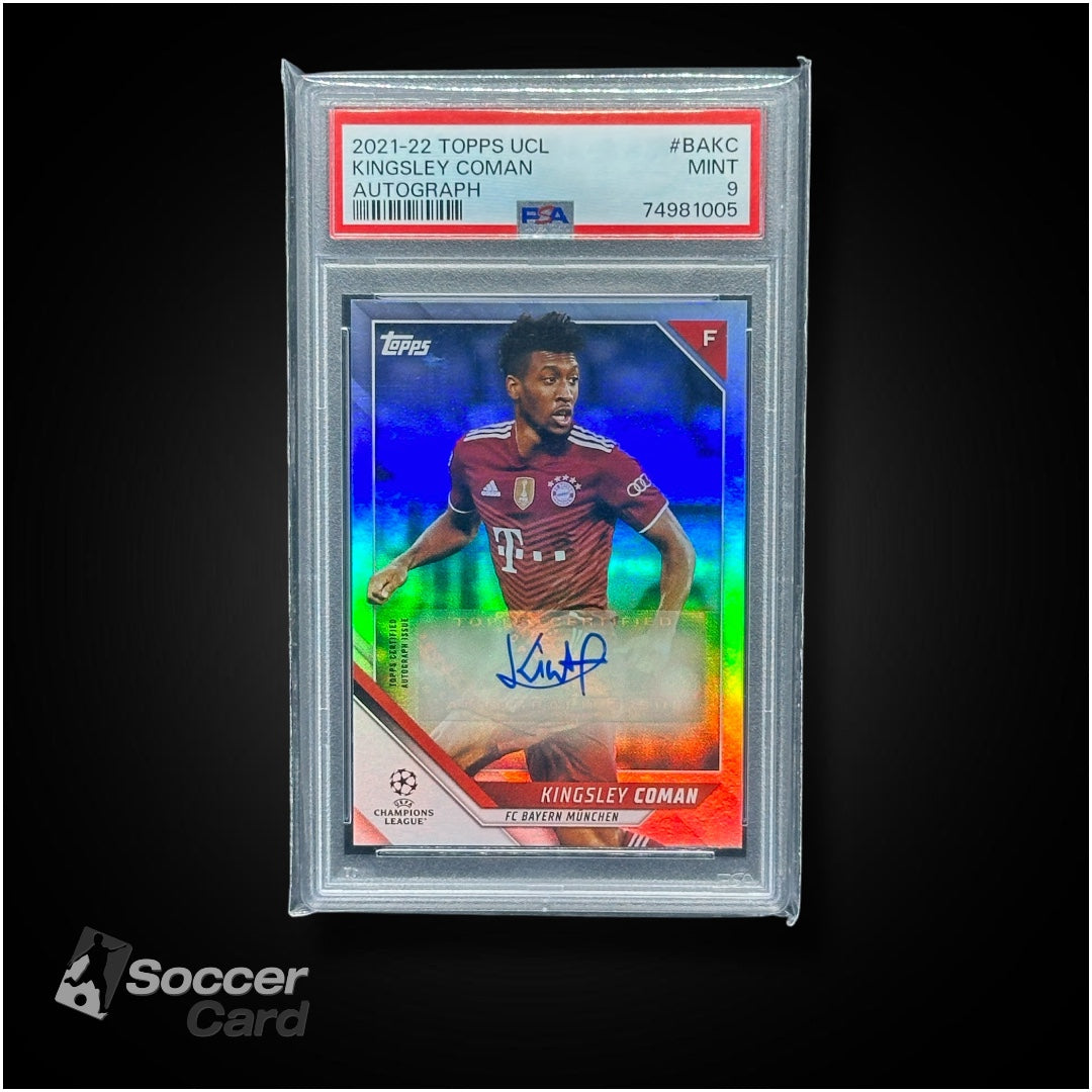 Kingsley Coman Topps UCL 2021/2022 Auto - PSA 9