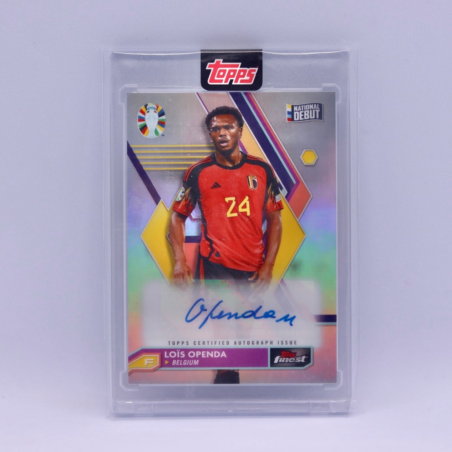 Lois Openda Topps Finest 2023 Road to Euro 2024 Auto