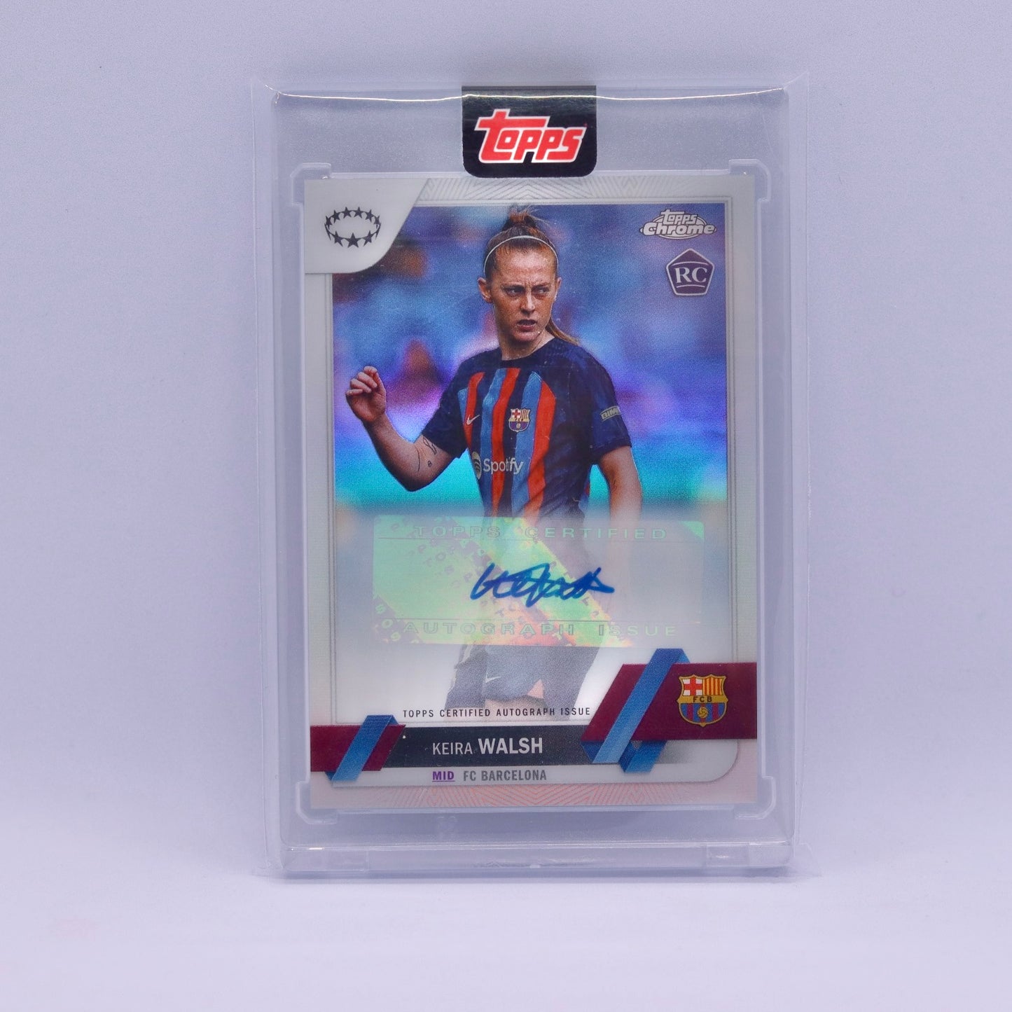 Keira Walsh Topps Chrome Women's UEFA Champions League Rookie Auto