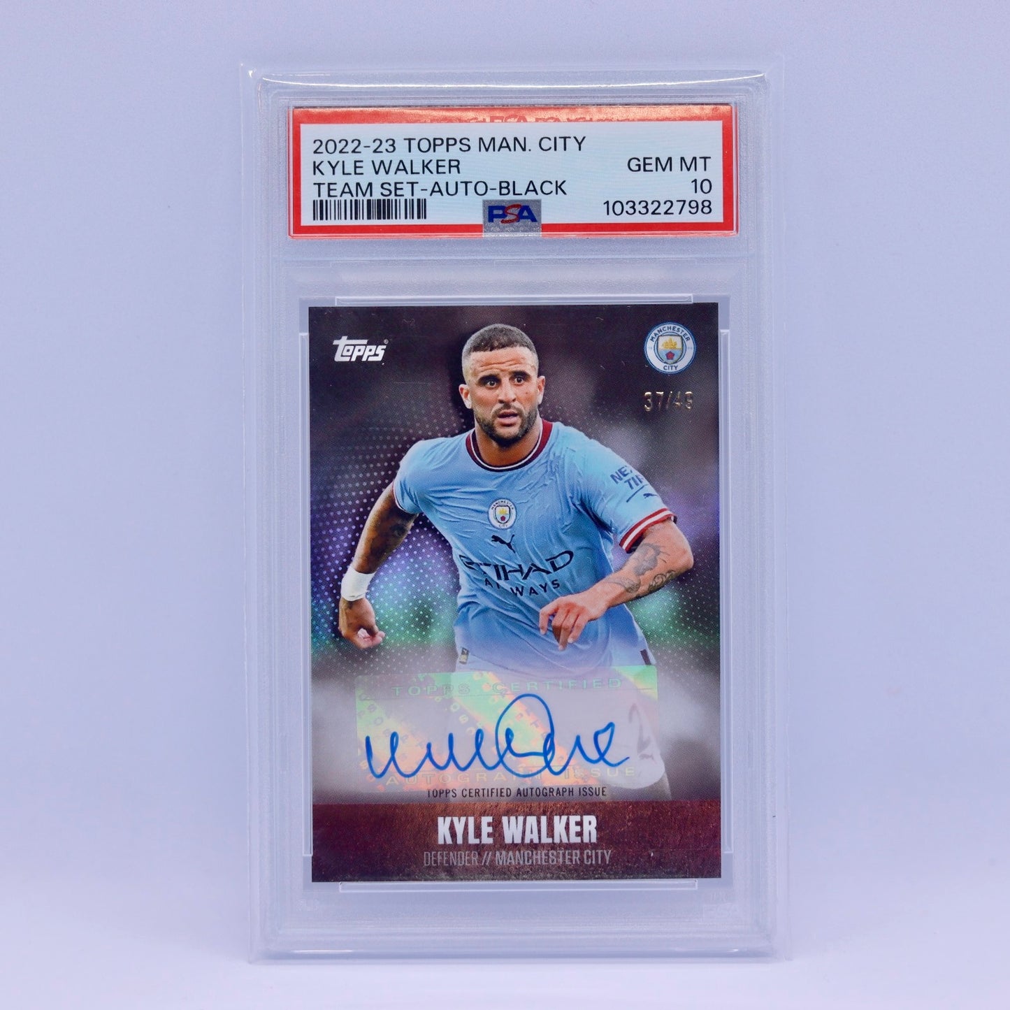 كايل ووكر (37/49) توبس يحدد تشكيلة مانشستر سيتي لموسم 2022/2023 - PSA 10