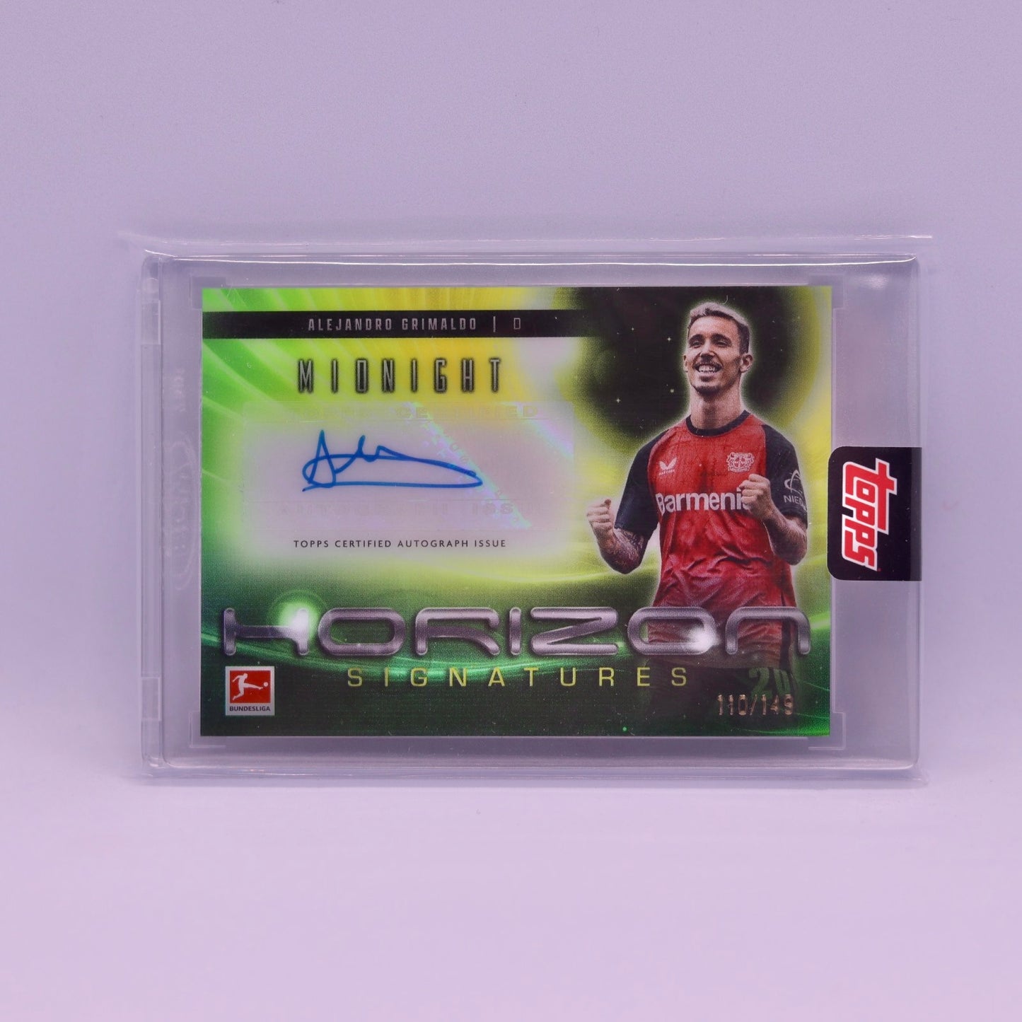 Alejandro Grimaldo (110/149) Topps Bundesliga Midnight Auto