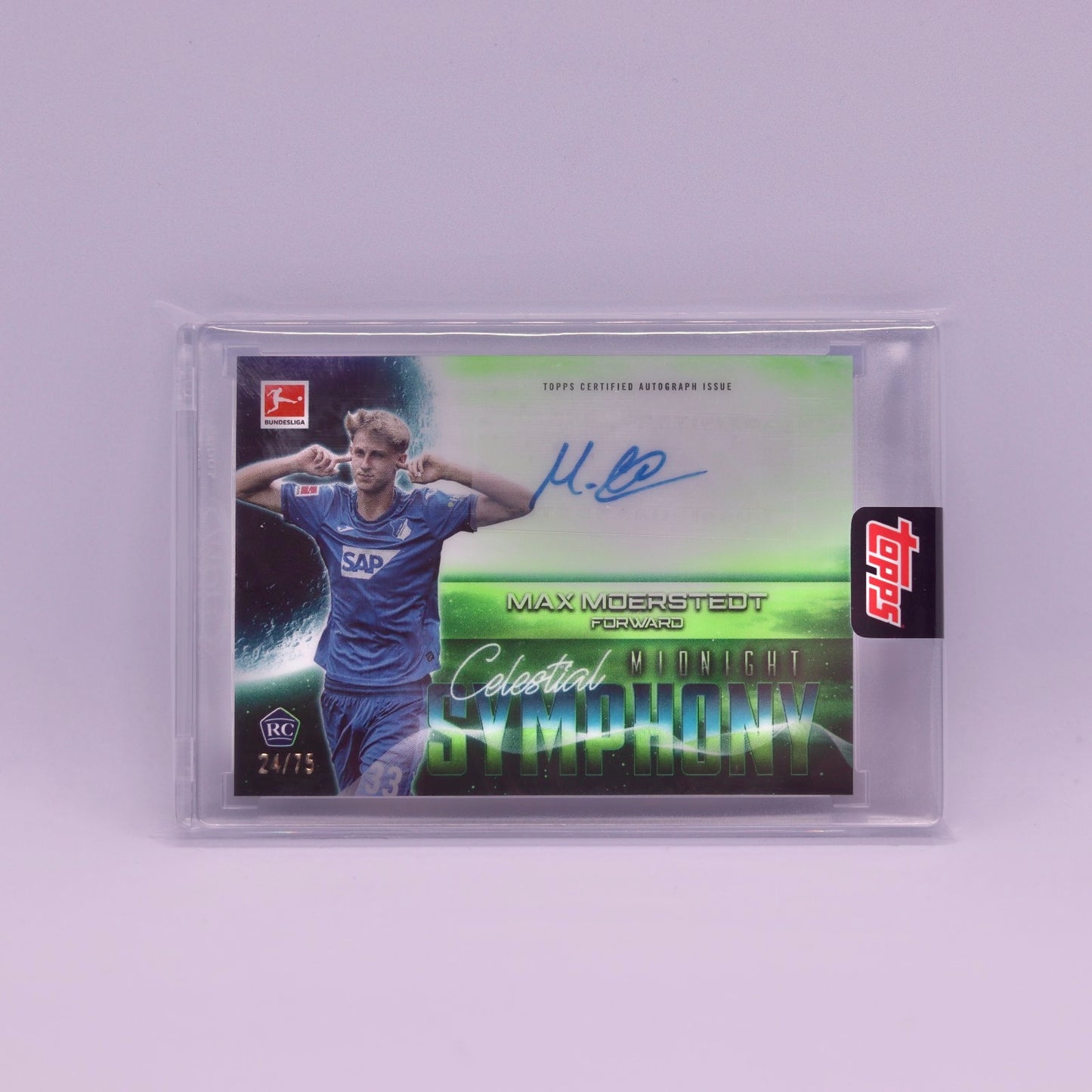Max Moerstedt (24/75) Topps Bundesliga Midnight Rookie Auto