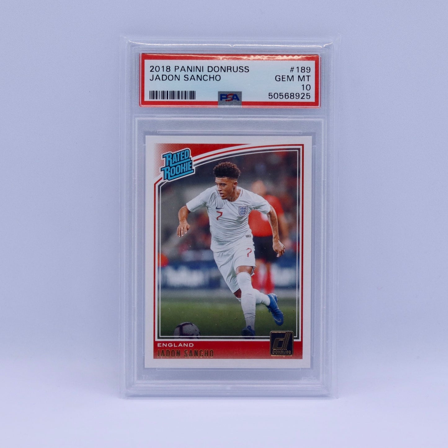 Jadon Sancho Panini Donruss 2018 Rated Rookie - PSA 10