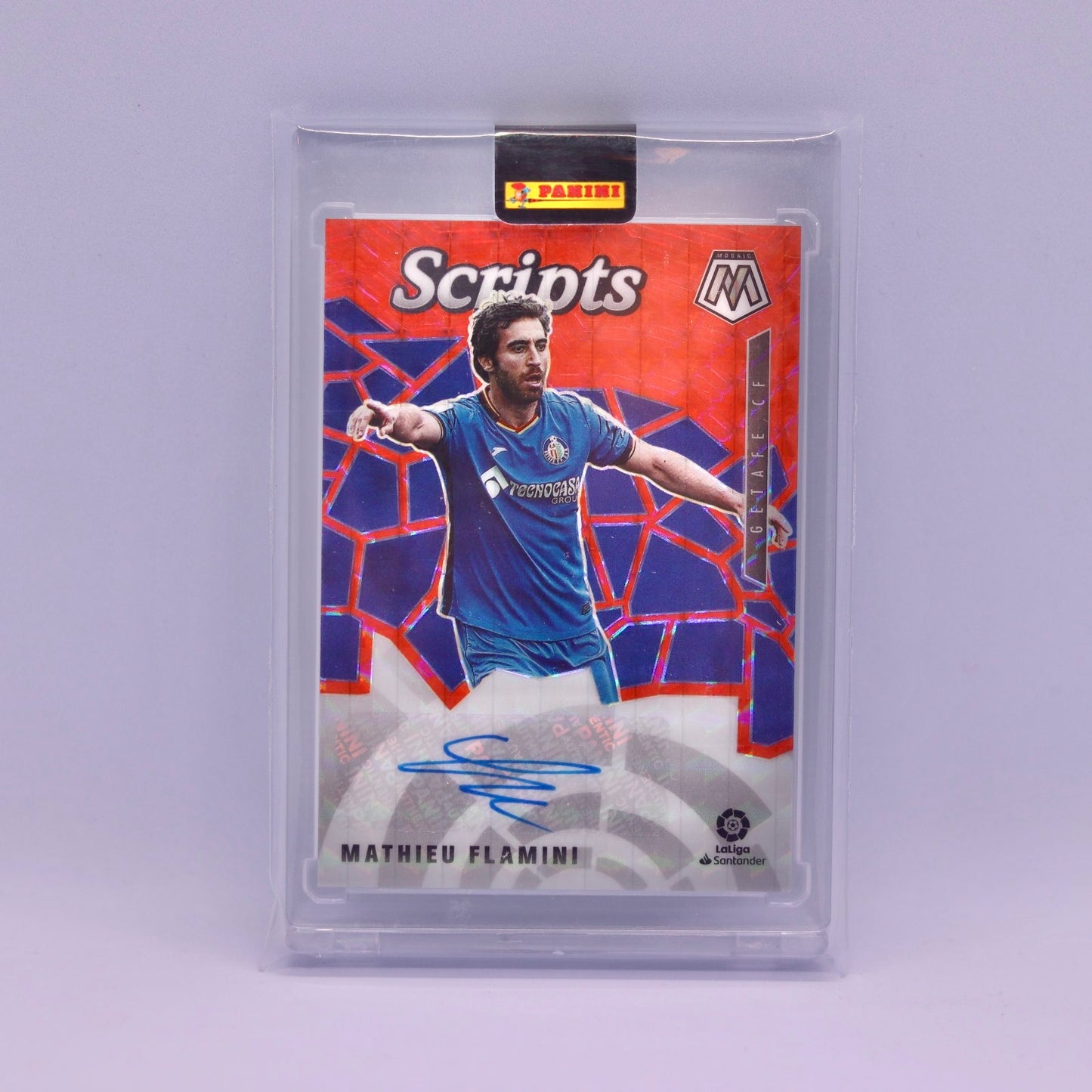 Mathieu Flamini Panini Mosiac La Liga 2020 Scripts Choice Fusion Red Auto