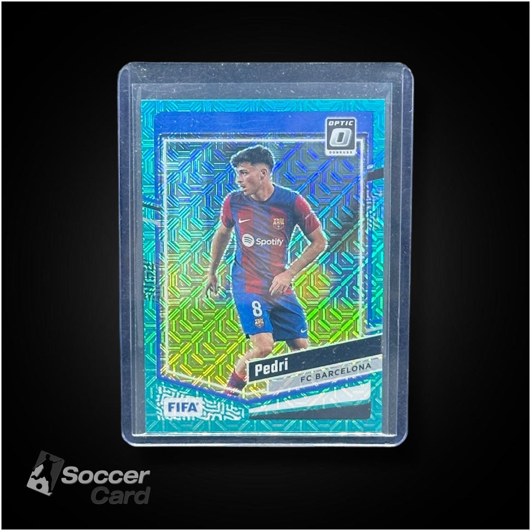 Pedri (38/49) Panini Donruss 2023/2024 Optic Aqua Mojo