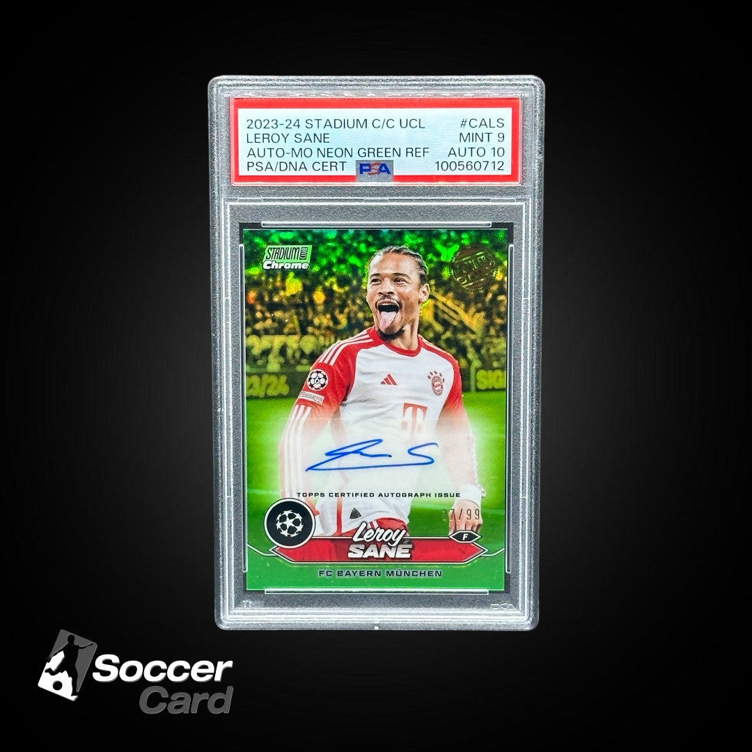 Leroy Sane (37/99) Topps Stadium UCL 2023/2024 - PSA 9 Auto 10