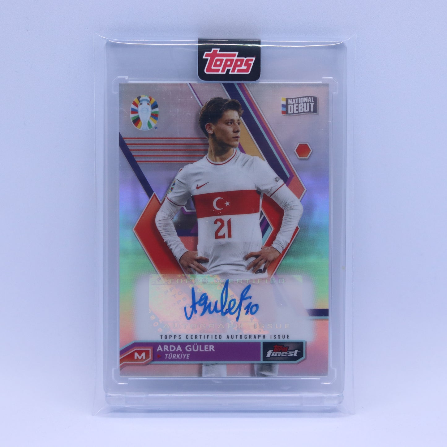 Arda Guler Topps Finest UEFA Road To Euro 2024 National Debut Auto