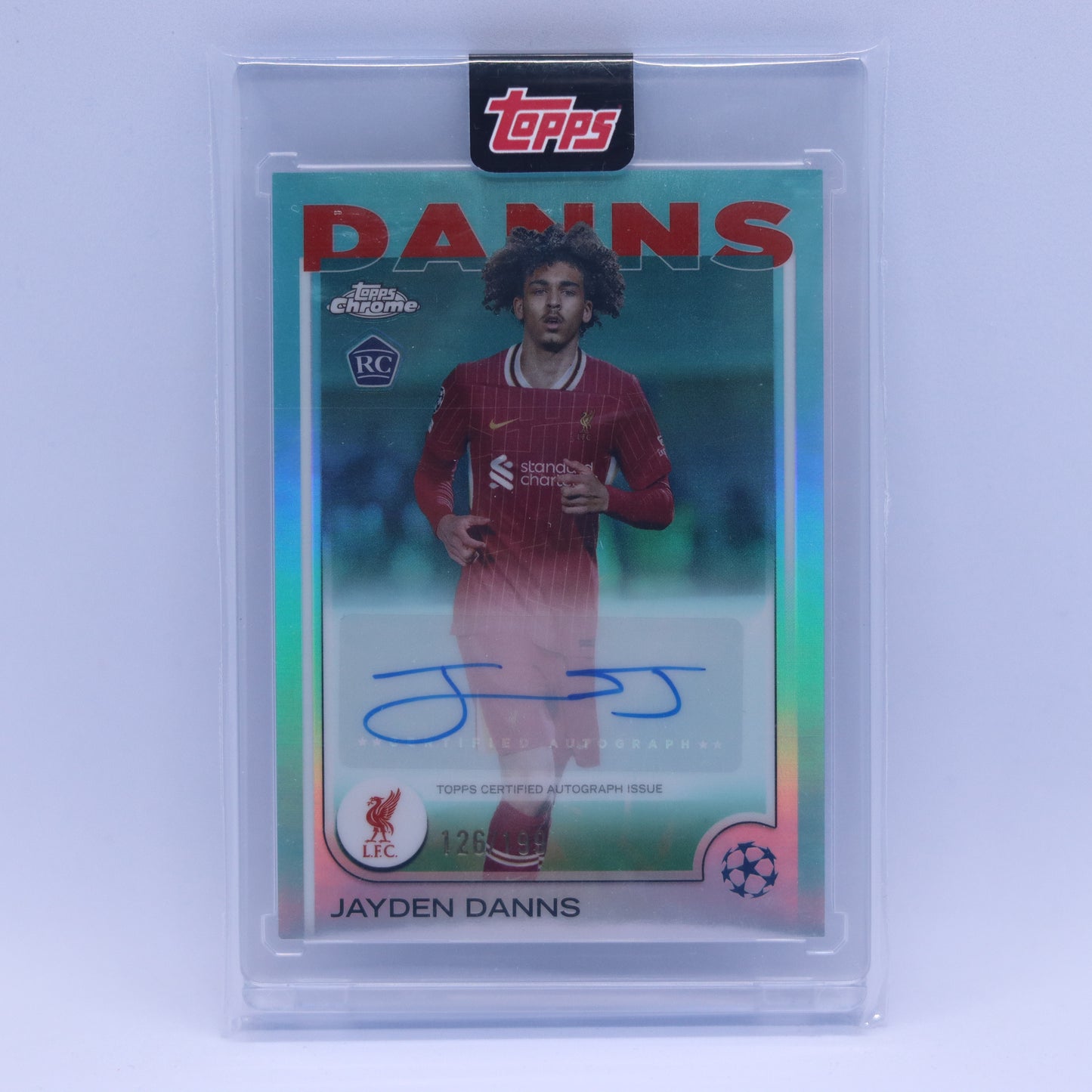 Jayden Danns (126/199) Topps Chrome UEFA Champions League Rookie Auto