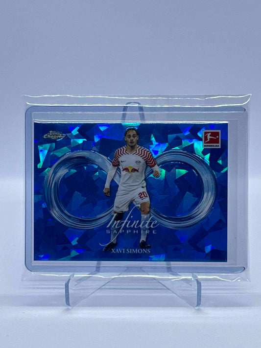 Xavi Simons Infinite Sapphire Topps Chrome Case Hit