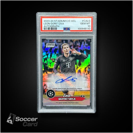 Leon Goretzka Topps Stadium Chrome UEFA Competition 2023/2024 Auto - PSA 10