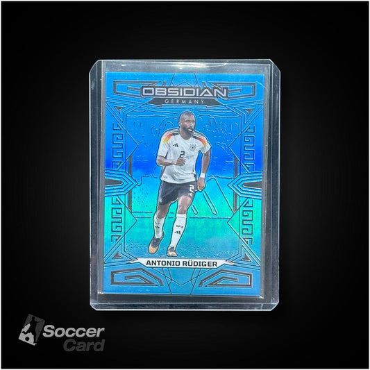 Antonio Rudiger (2/15) Panini Obsidian Blue Flood