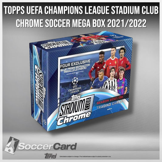 Topps UEFA Champions League Stadium Club Chrome Soccer Mega Box 2021/2022