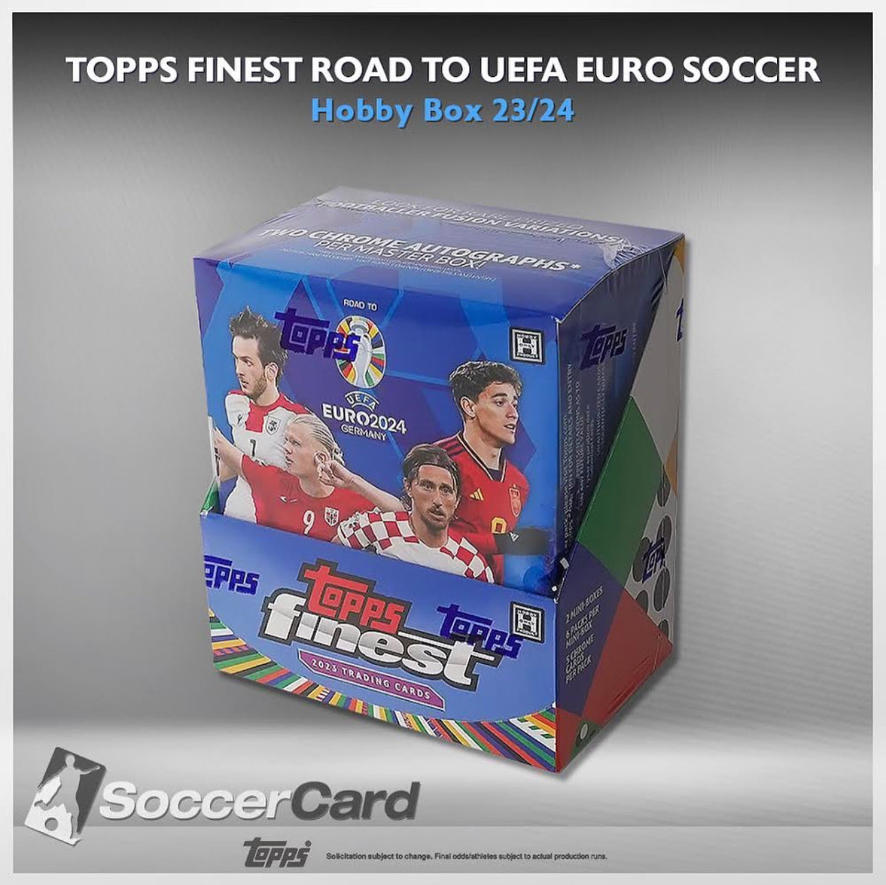 Topps Finest Road to UEFA Euro Soccer Hobby Box 2023/2024