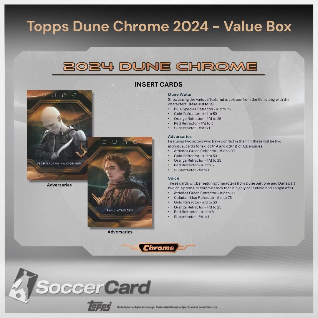 Topps Dune Chrome 2024 - Value Box