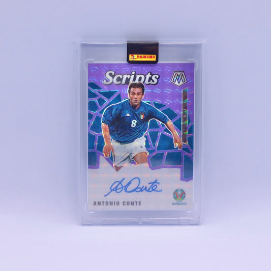 Antonio Conte (47/49) Panini Mosaic 2021 Scripts Purple Fluorescent Auto
