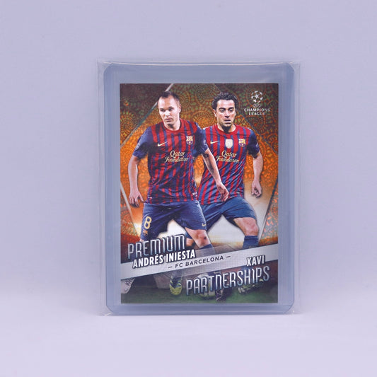 Xavi & Inesta (20/25) Topps UEFA Champions League Due Partnership