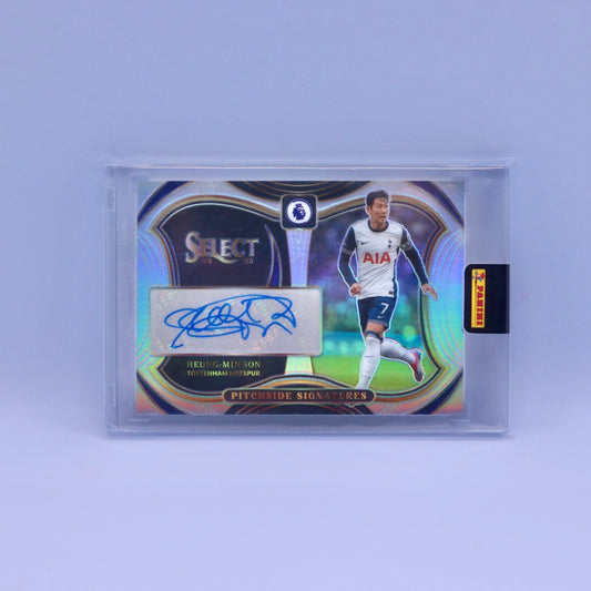 Heung Min Son Panini Select EPL 2024/2025 Pitchside Signatures Silver Auto
