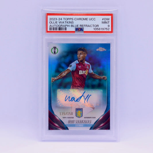 Ollie Watkins (135/150) Topps Chrome Blue Refractor Auto