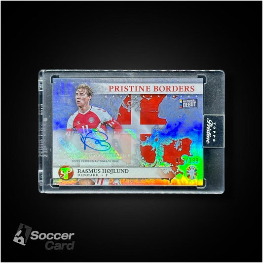 Rasmus Hojlund (19/199) Topps Pristine Road to Euro 2024 Pristine Borders