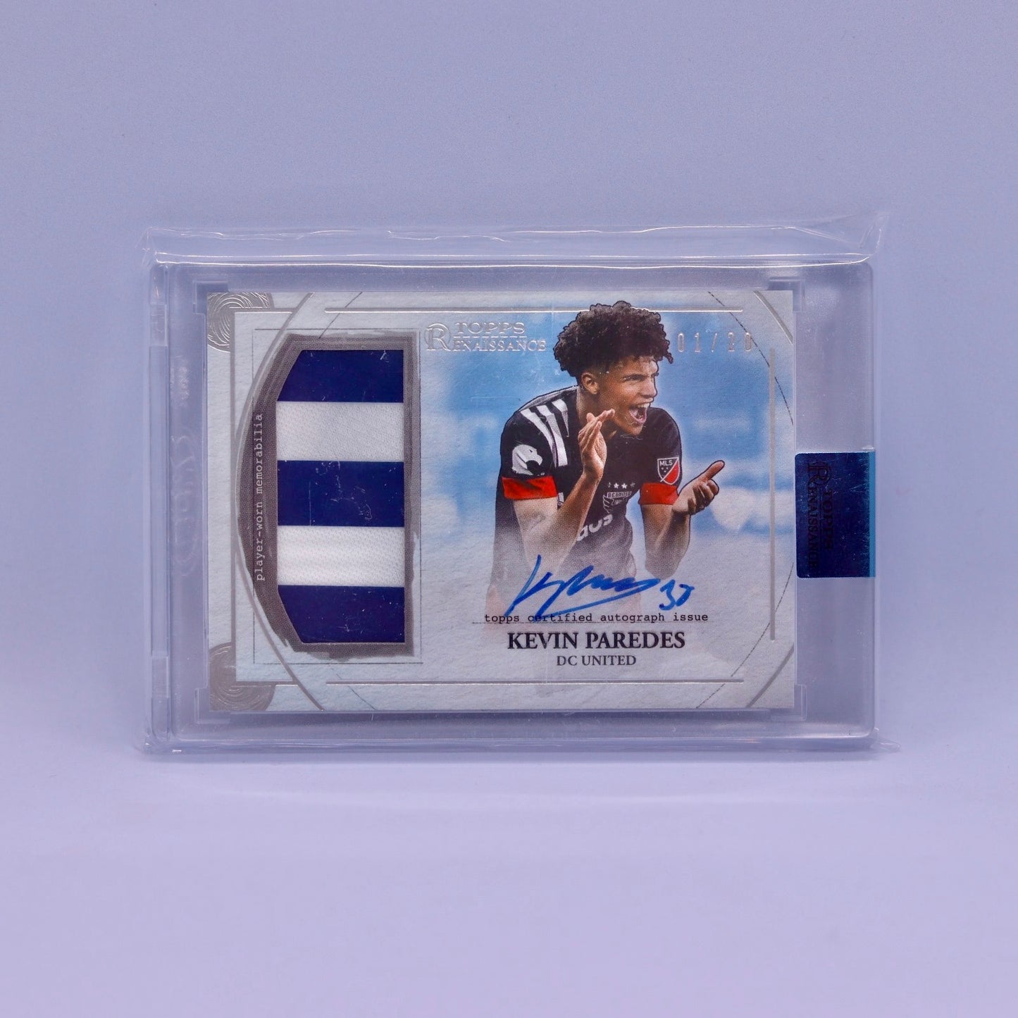 Kevin Paredes (01/20) Topps Renaissance MLS Player Worn Auto Relic Encased