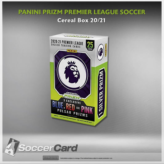 Panini Prizm Premier League EPL Soccer Cereal Box 2020/2021