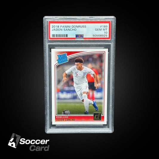Jadon Sancho Panini Donruss 2018 Rated Rookie - PSA 10