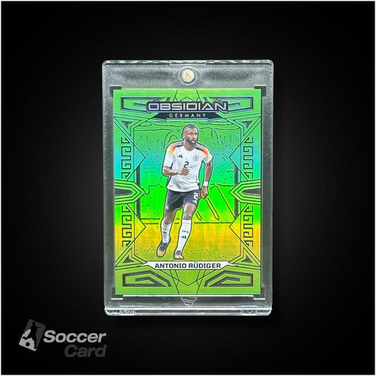 Antonio Rudiger (2/3) Panini Obsidian Neon Green Flood