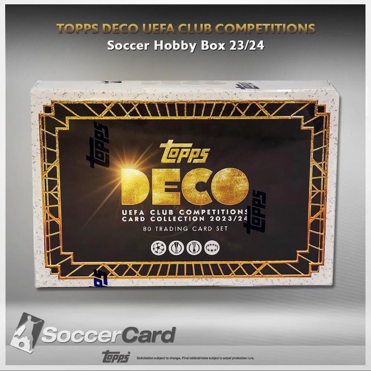 Topps Deco UEFA Club Competitions Soccer Hobby Box 2023/2024