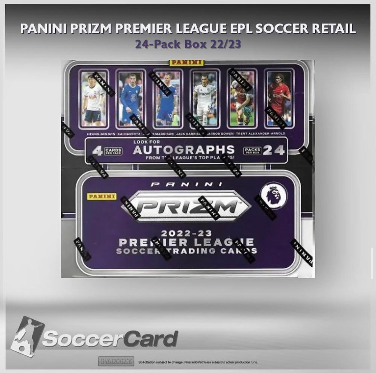 علبة Panini Prizm Premier Leage EPL Soccer Retail 24-Pack 2022/2023