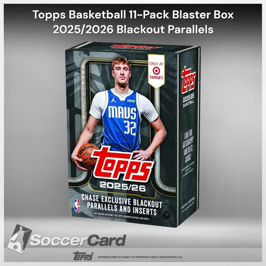 Topps Basketball 11-Pack Blaster Box (Blackout Parallels!) 2025/2026