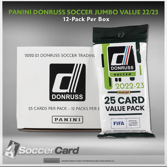 Panini Donruss Soccer Jumbo Value 12 Pack “Box” 2022/2023