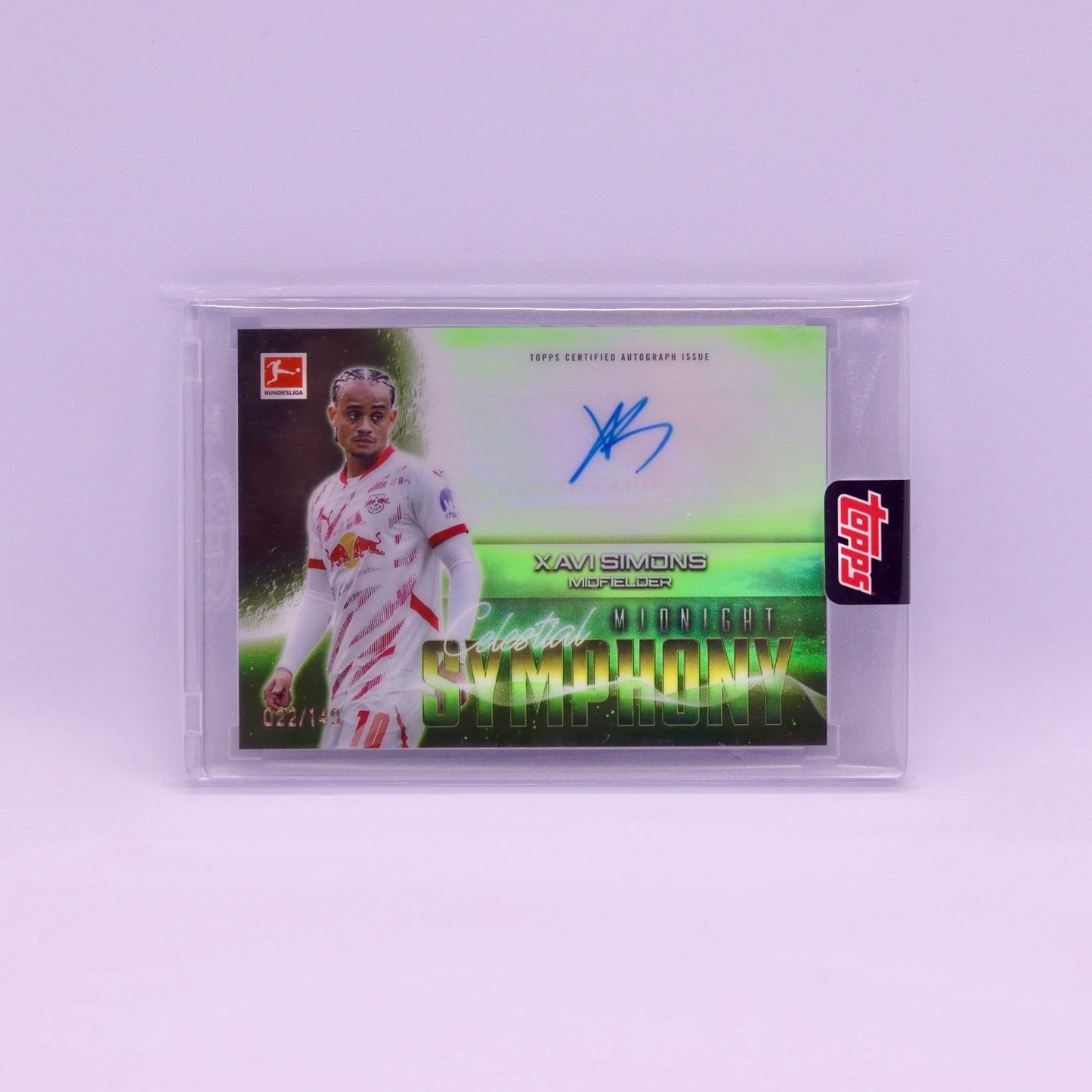 Xavi Simons (022/149) Topps Bundesliga Midnight 2024/2025 Celestial Symphony Auto