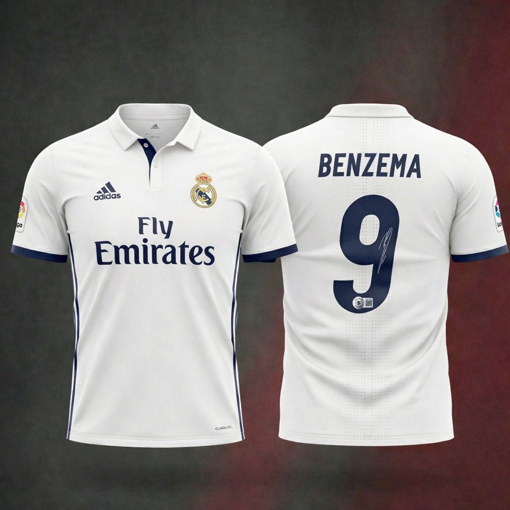 Karim Benzema Authenticated Signed Jersey By Beckett
