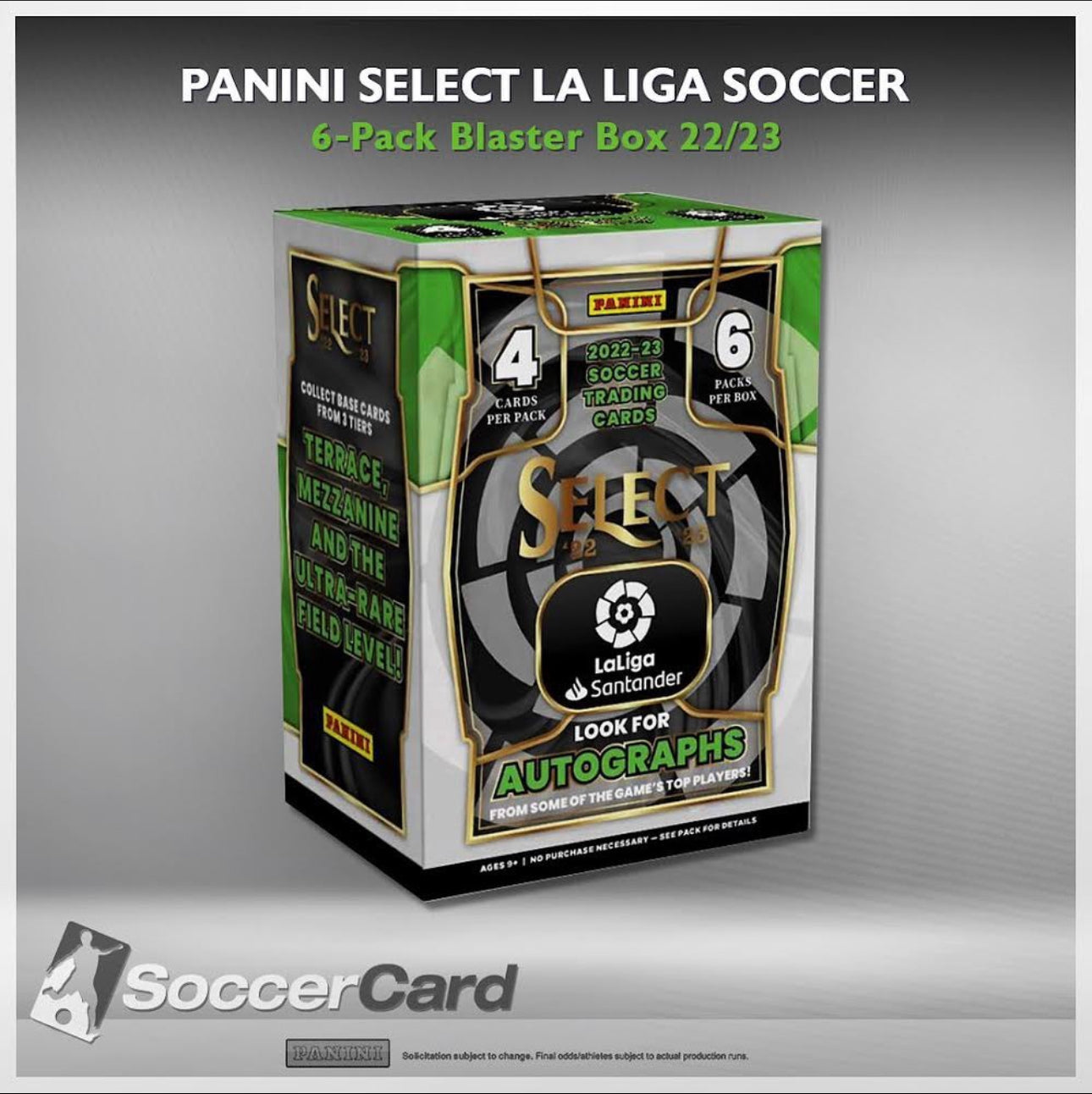 Panini Select La Liga Soccer 6-Pack Blaster Box 2022/2023