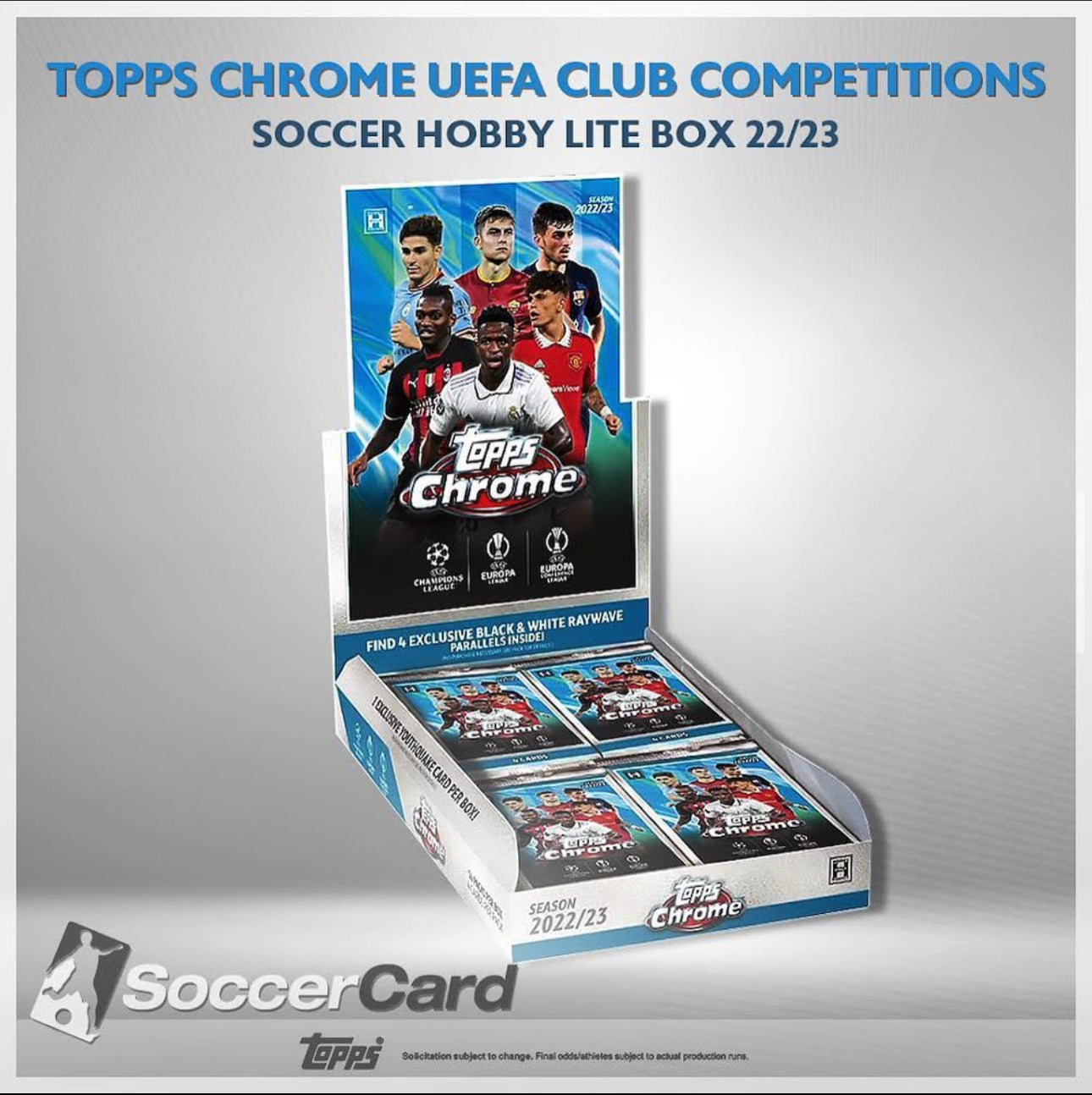 صندوق هواية Topps Chrome UEFA Club Competitions Soccer Lite 2022/2023 