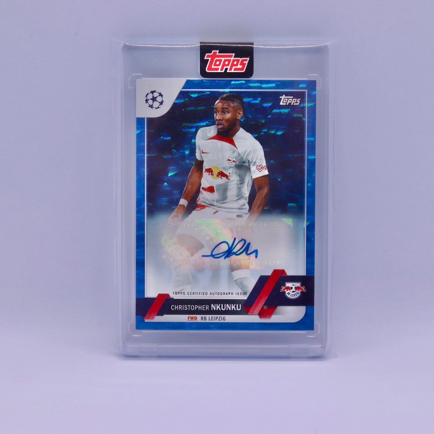 Christopher Nkunku (53/99) Topps UEFA Competition 2022/2023 Blue Refractor Auto