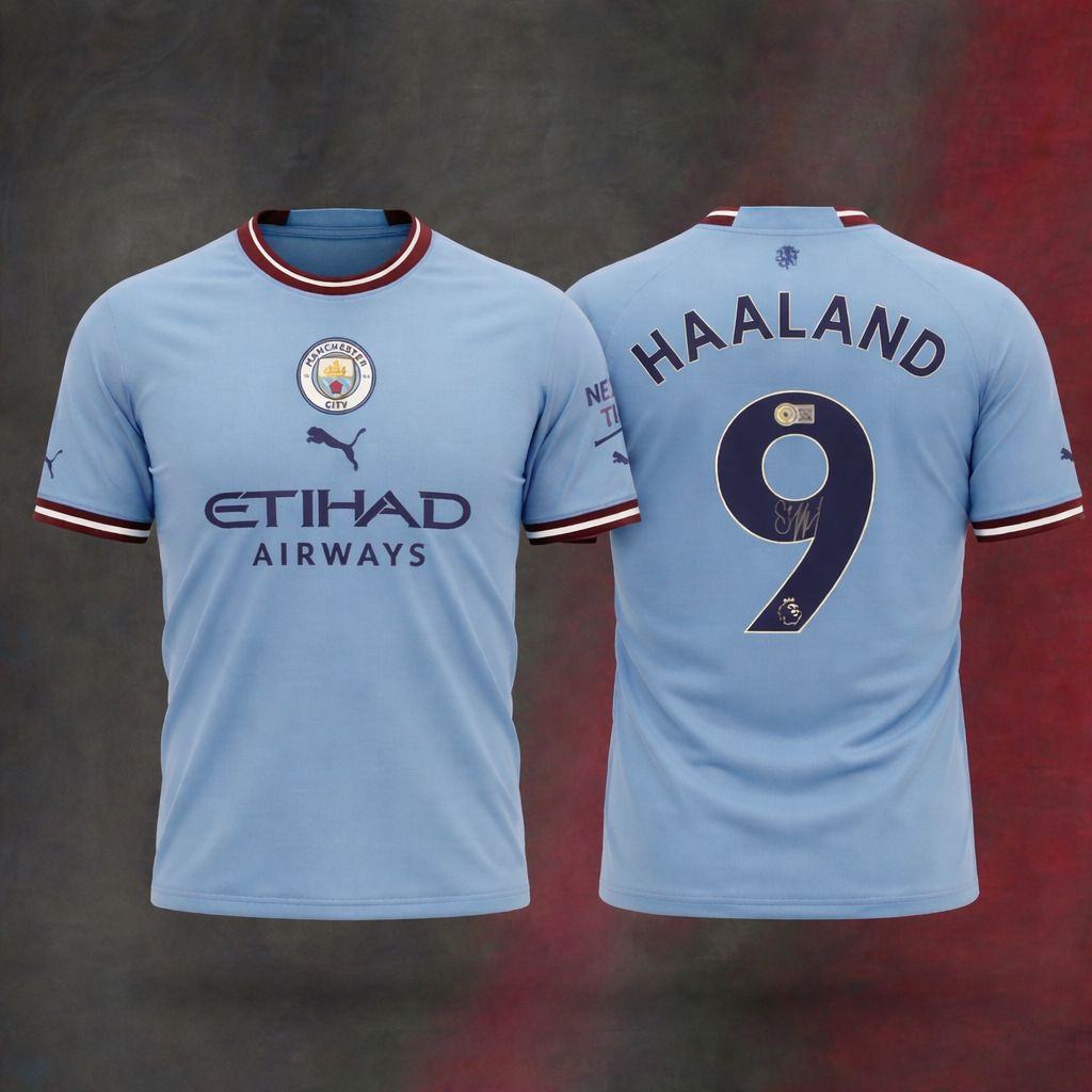 Erling Haaland Authenticated Signed Jersey By Beckett