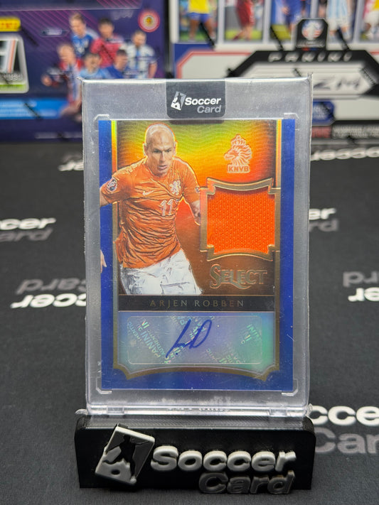 Arjen Robben /15 Panini Select 2015/2016 Auto & Match Worn Relic