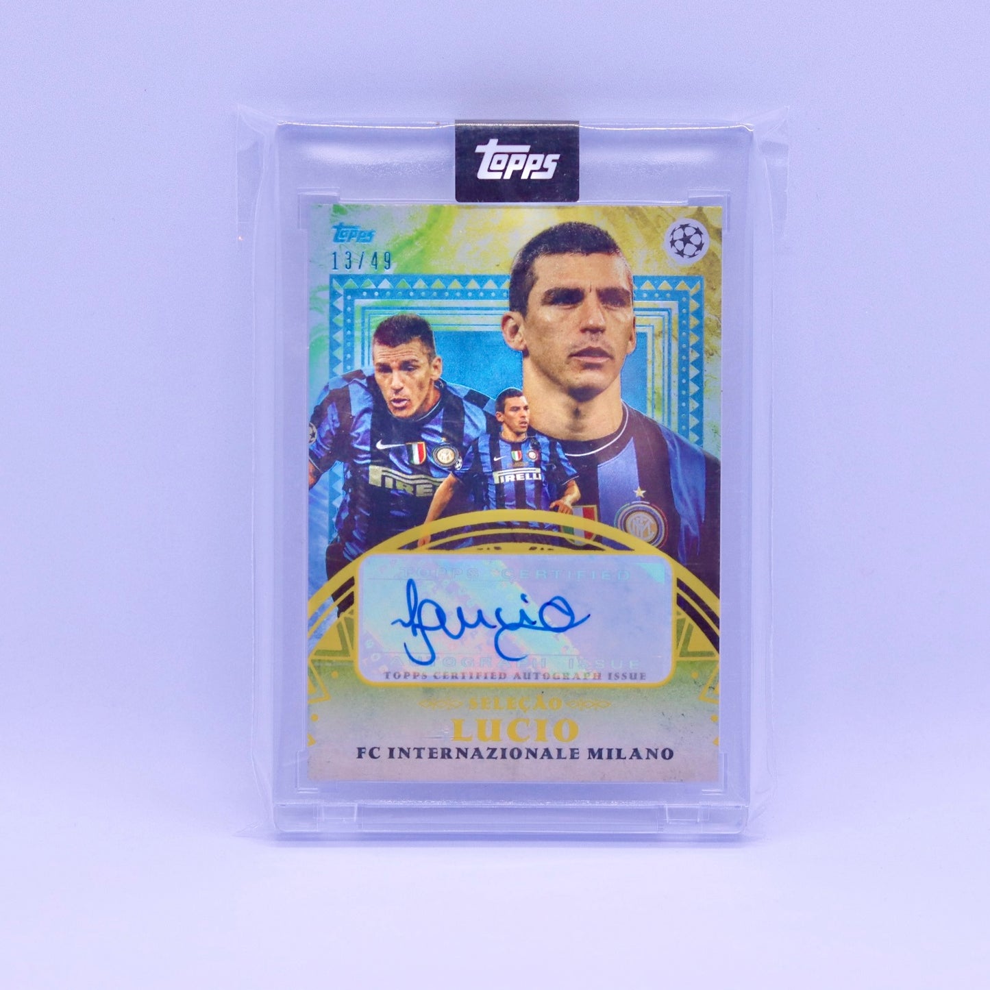 Lucio (13/49) Topps UCL Selecao FC Internazionale Auto