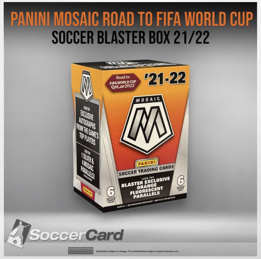 Panini Mosaic Road to FIFA World Cup Soccer 6-Pack Blaster Box ( Orange Fluorescent Parallels )