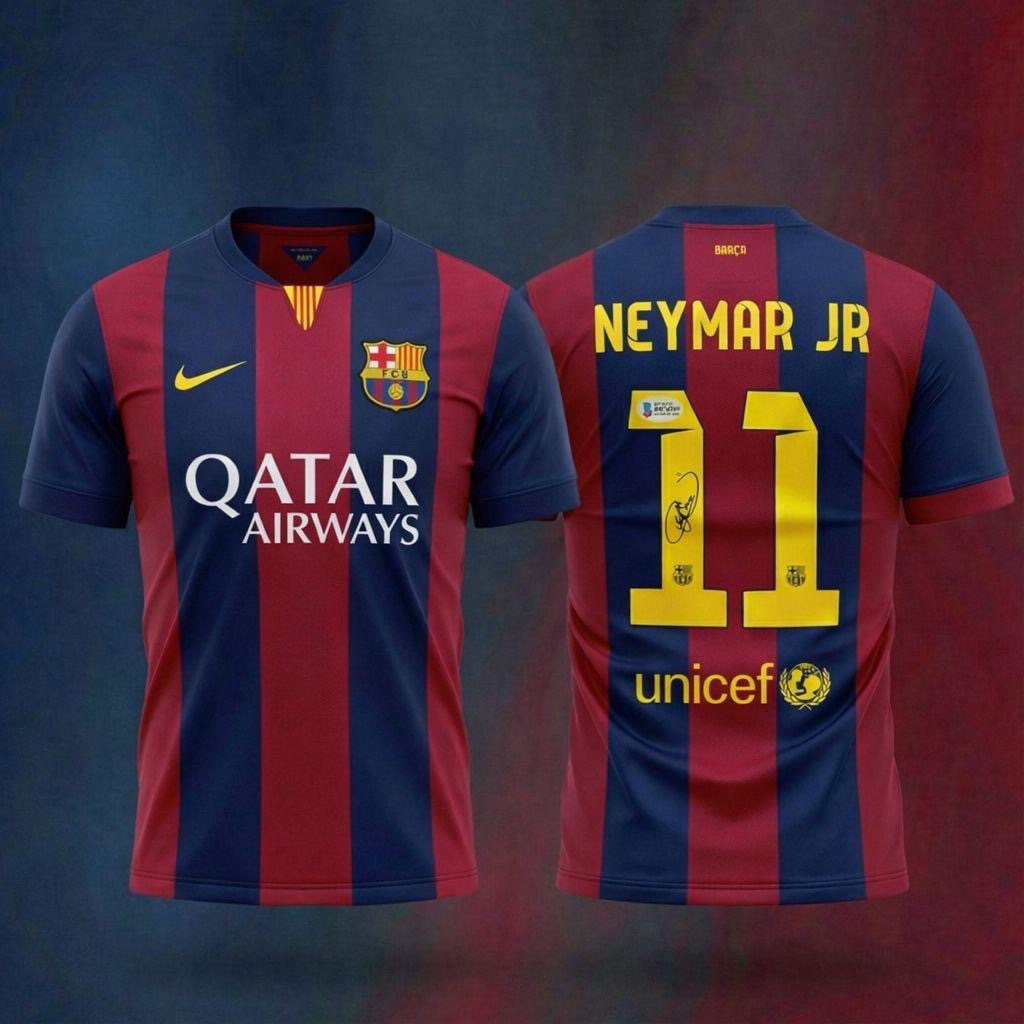 Neymar JR Authenticated Signed Jersey By Beckett