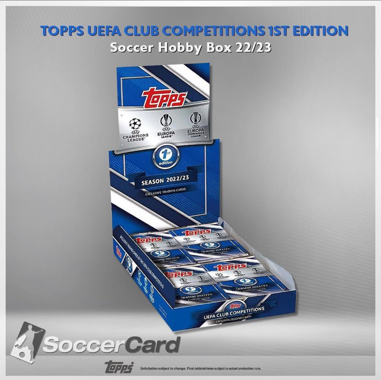 Topps UEFA Club Competitions 1st Edition Soccer Hobby Box 2022/2023